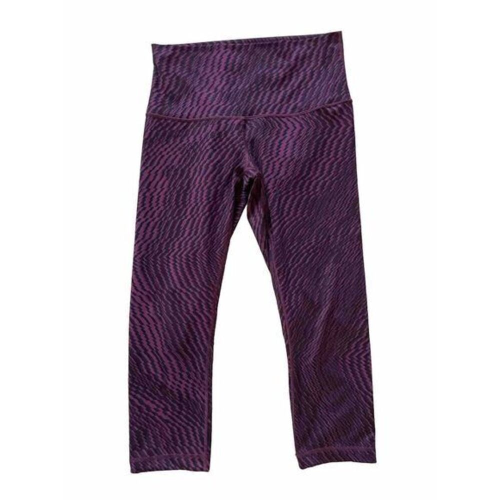 Lululemon Pants Size 10 Purple Striped Leggings